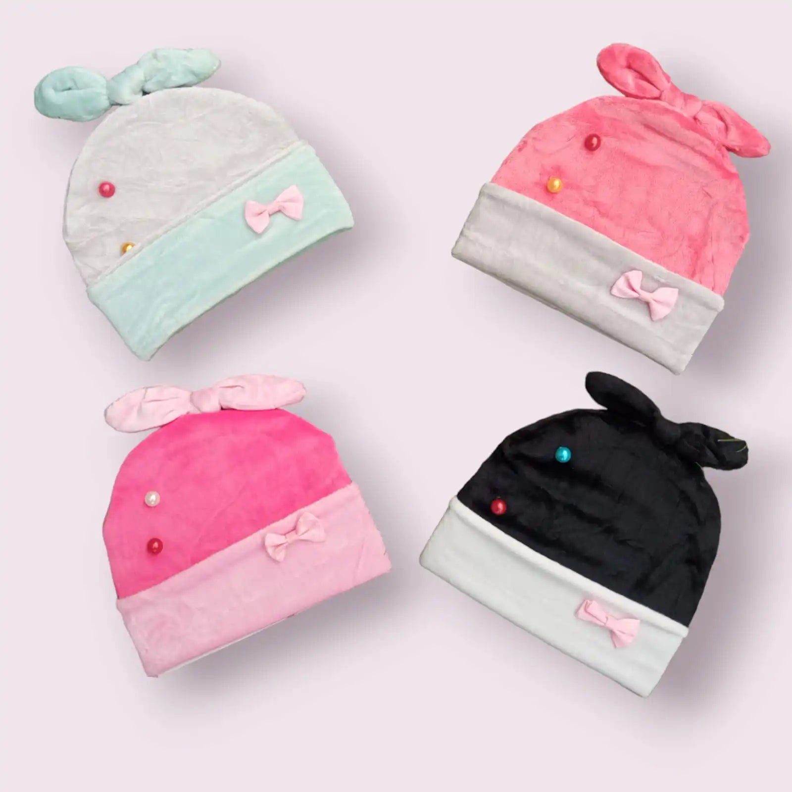 TOP QUALITY BABY CAP VELVET VERY SOFT FOR 0-6 MONTH