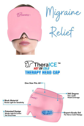 Headache and Migraine Relief Cap Head Wrap Ice Pack with Gel Bead for Migraine Hot Cold Therapy Cold Pack