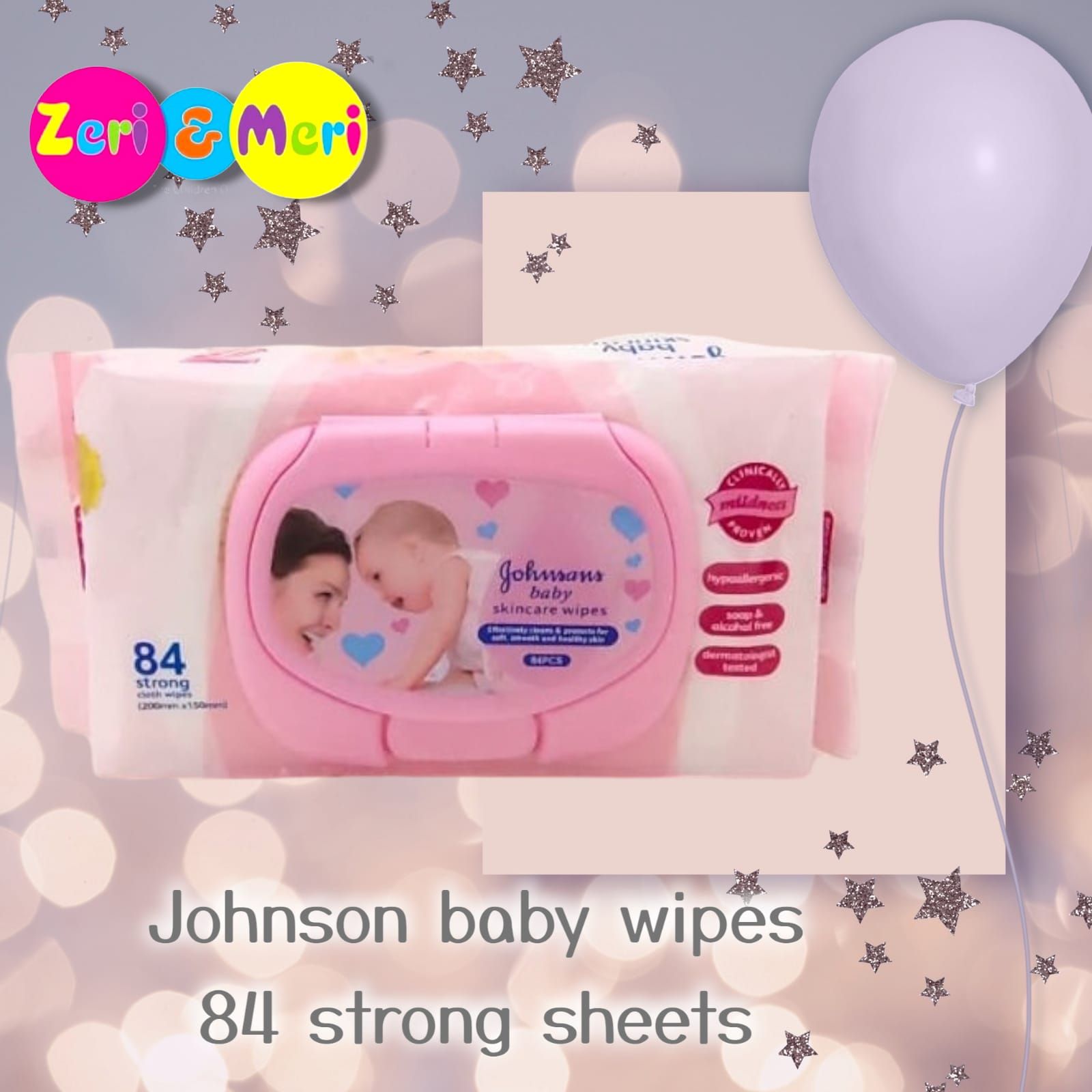 Johnsonn's Baby Skin Care Wipes_84 Strong Cloth Wipes_(200mm*150mm)