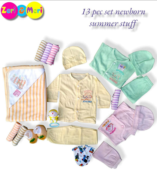 Newborn Baby Clothing 13 pcs Set Summer premium quality For Baby Boy & Baby Girl - Unisex